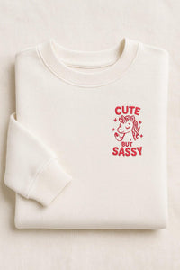 Cute But Sassy Embroidered Sweatshirts/Hoodies