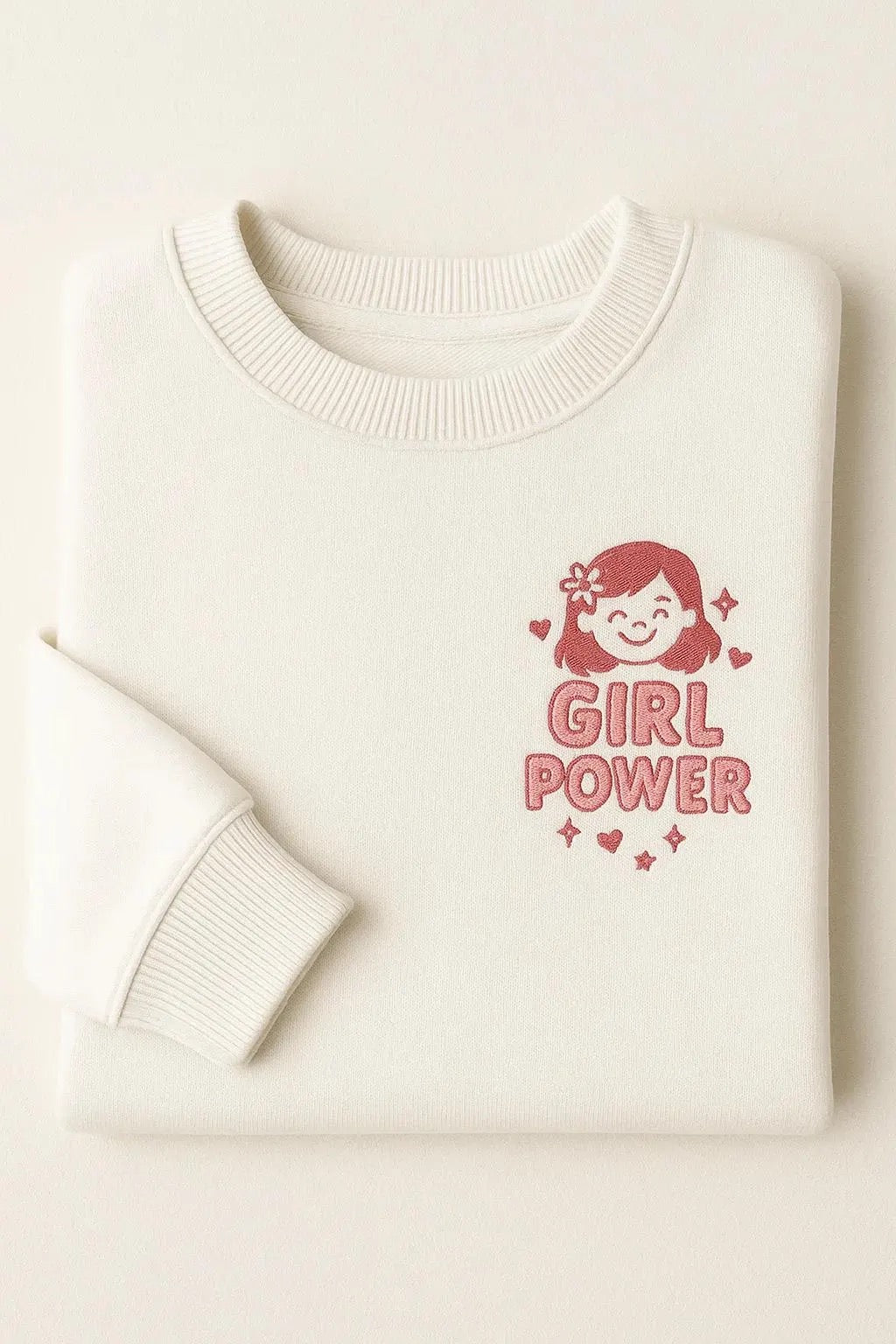 Girl Power Embroidered Sweatshirts/Hoodies