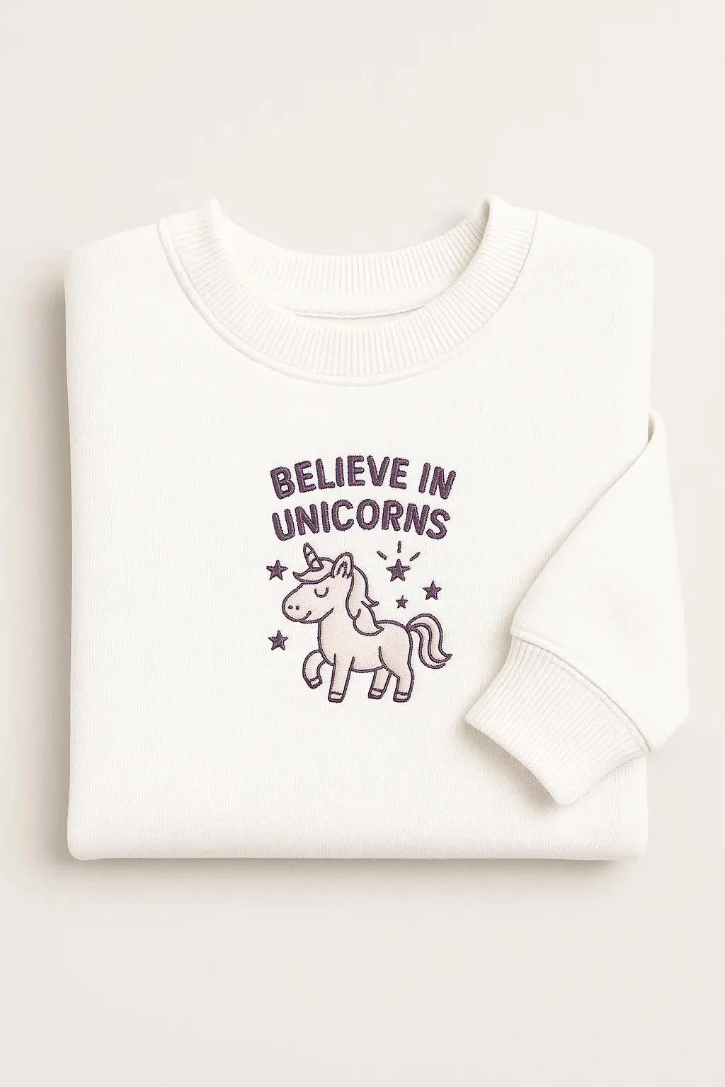Believe In Unicorns Embroidered Sweatshirts/Hoodies