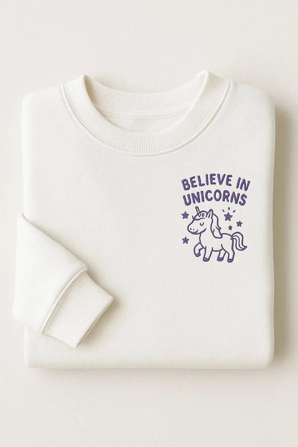 Believe In Unicorns Embroidered Sweatshirts/Hoodies