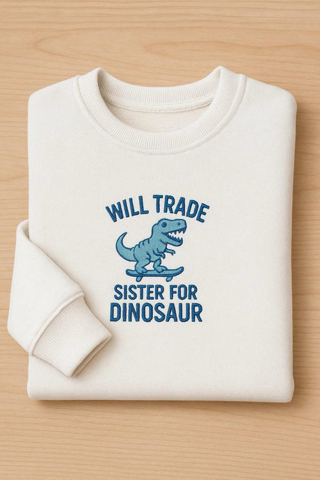 Dinosaur Embroidered Sweatshirts/Hoodies