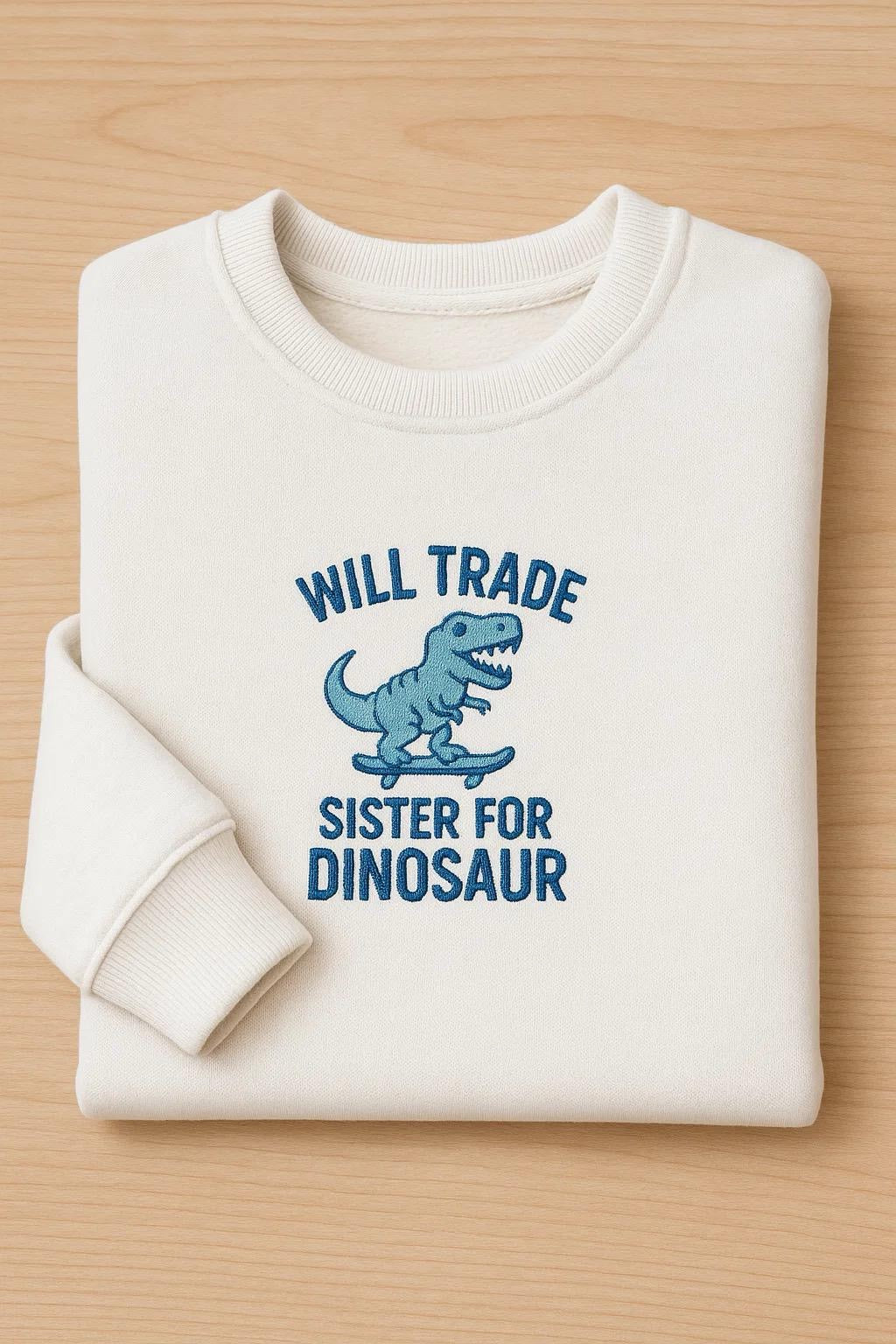 Dinosaur Embroidered Sweatshirts/Hoodies