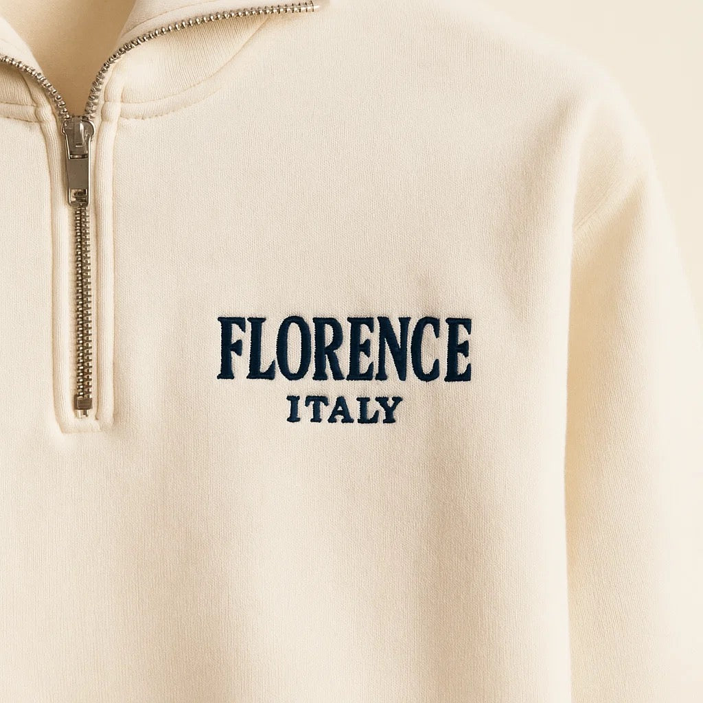 Florence Italy 1/4 Zip Sweatshirt