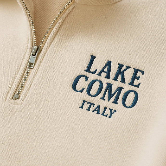 Lake Como Italy 1/4 Zip Sweatshirt