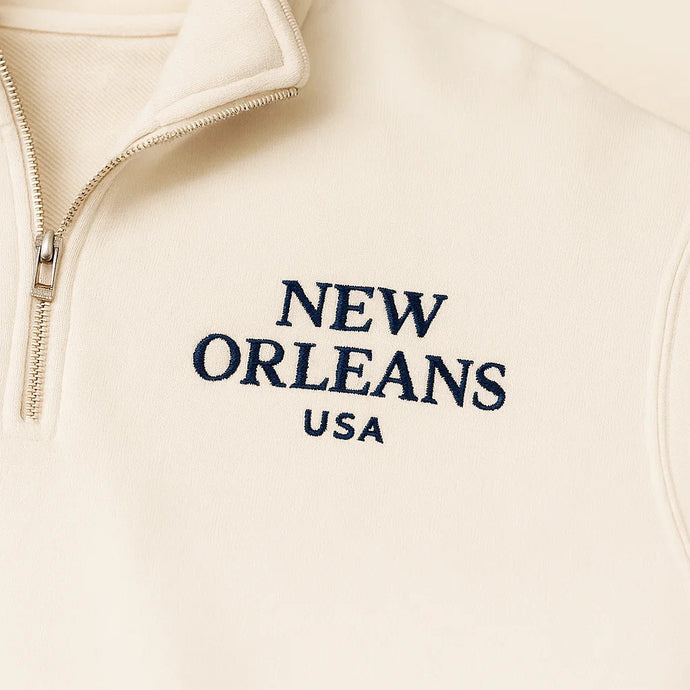 New Orleans USA 1/4 Zip Sweatshirt