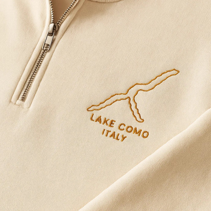 Lake Como Italy 1/4 Zip Sweatshirt