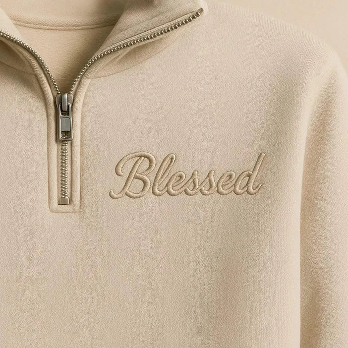 Blessed Christian 1/4 Zip Sweatshirt