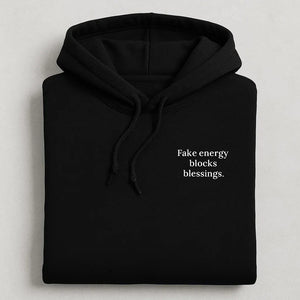 Fake Energy Blocks Blessings Embroidered Hoodies