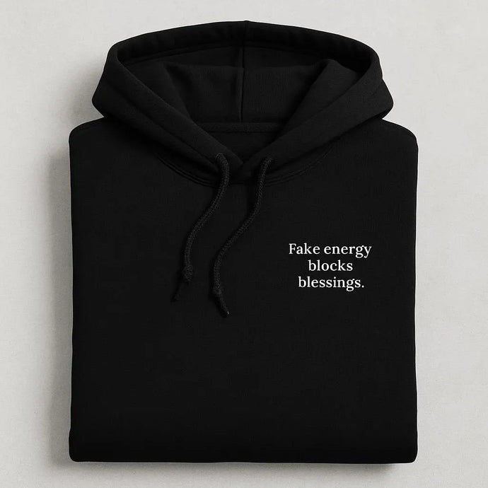 Fake Energy Blocks Blessings Embroidered Hoodies