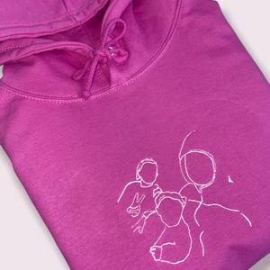 Personalised Embroidered Portrait Hoodies