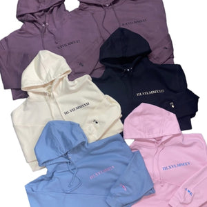 Printed Roman Numeral With Initial On Sleeves Hoodies