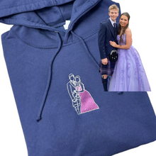 Load image into Gallery viewer, Personalised Embroidered Portrait Hoodies
