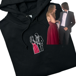Personalised Embroidered Portrait Hoodies