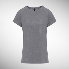 Load image into Gallery viewer, Embroidered Viola ‘Linen Look’ Cut Neck Beauty Tunic