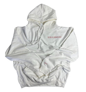 Printed Roman Numeral With Initial On Sleeves Hoodies