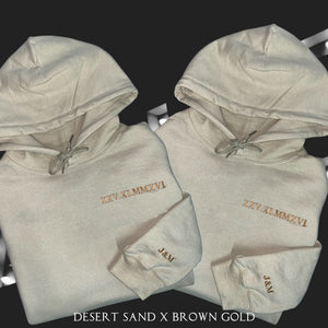 Embroidered Roman Numeral Anniversary Hoodies