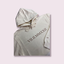 Load image into Gallery viewer, Printed Roman Numeral Across Chest With Initial Hoodies