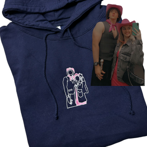 Personalised Embroidered Portrait Hoodies