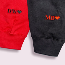 Load image into Gallery viewer, Boyfriend/Girlfriend Relationship Initial On Sleeve Hoodies